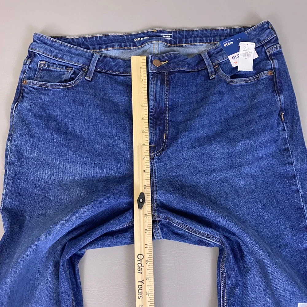 Old Navy Jeans Women's Size 18 Extra High-Rise Flare Dark Wash Blue New NWT